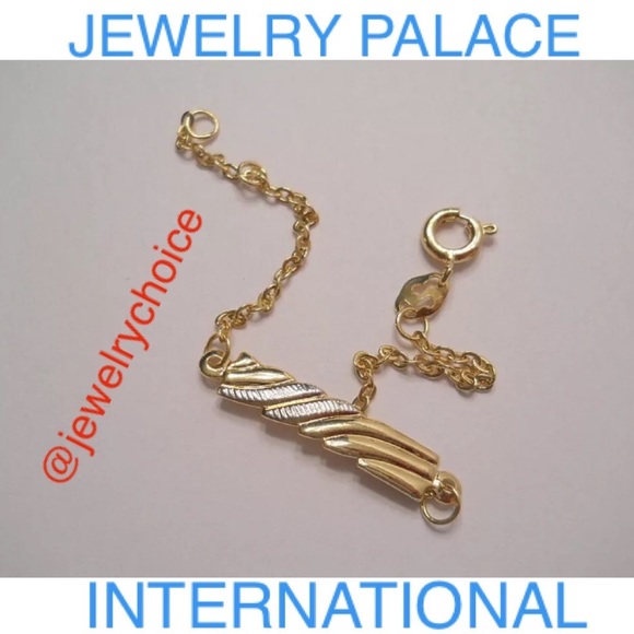 🆕14K Gold Filled Children Curb Link Designed ID Style 2 Tone Bracelet. - Picture 11 of 11